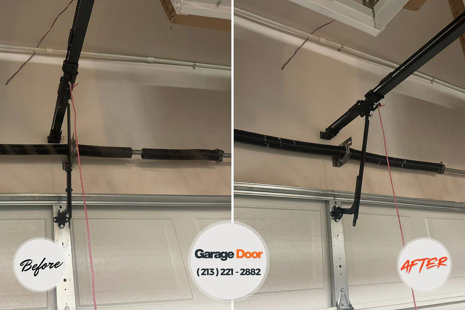 Before and after: garage door repair 60020